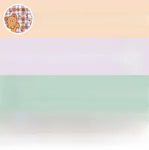 Detail of four themed washi tape rolls featuring bear, flower, number, and cherry patterns