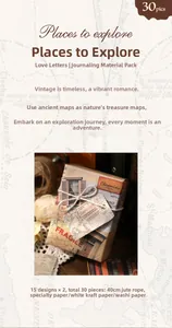 Detalle del kit de scrapbooking de mapas vintage con papel envejecido y cuerda de cáñamo