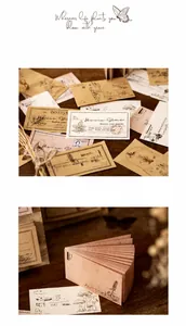 Vista macro di carta botanica vintage per scrapbooking fai-da-te e decorazione diari