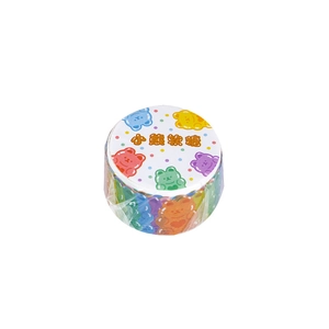 Gummy bear themed washi tape roll with colorful patterns for scrapbooking and DIY crafts