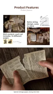 Macro view of vintage collage paper with retro botanical illustrations and old newspaper motifs