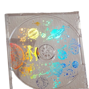 Dreamy universe laser silver PET tape with galaxy patterns and cosmic holographic finish