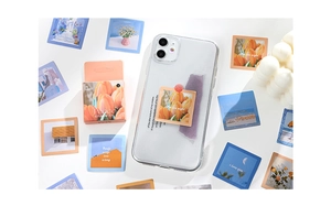 Detailed view of 45pcs floral and landscape aesthetic stickers for journaling