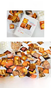 Detailed view of dusk landscape stickers with sunset patterns and matte paper finish
