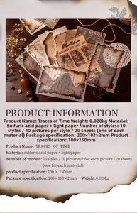 Detail von Vintage Traces of Time Scrapbooking-Papier mit Pergament und leichten Papiertexturen