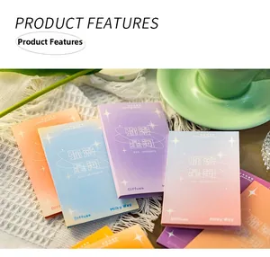 Vue détaillée des blocs d'autocollants Galaxie aux dégradés pastels pour le scrapbooking