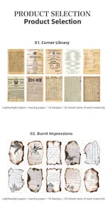 Detail von Vintage-Scrapbooking-Papier mit verschiedenen Texturen für das Journaling
