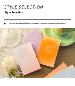 Détail de notes autocollantes dégradées Milky Way de tailles variées, lot de 60 feuilles