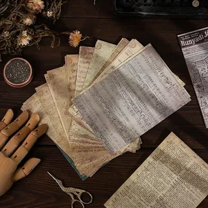 Set de papier scrapbooking vintage avec partitions et paroles pour art journal