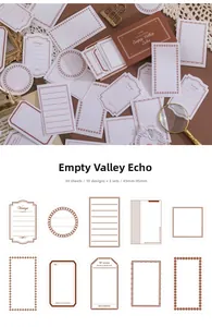 Detail of 30 retro scrapbooking labels in 10 unique vintage letter and botanical designs