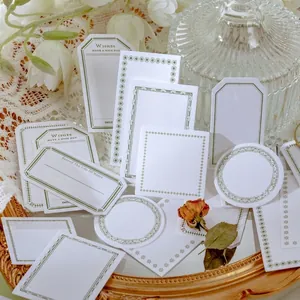 Vintage letterpress paper sticky notes set with retro patterns for journaling DIY crafts