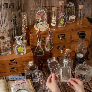 Adesivi Decorativi in Vetro Trasparente PET Vintage Con Linea Bianca per Scrapbooking E Diario Fai da Te