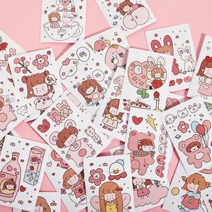 Kawaii dessert series sticker book with 50 sheets of cute cartoon DIY journal scrapbooking