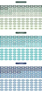 Λεπτομέρεια από 100 χρωματιστά αυτοκόλλητα με αγγλικές λέξεις για DIY διακόσμηση