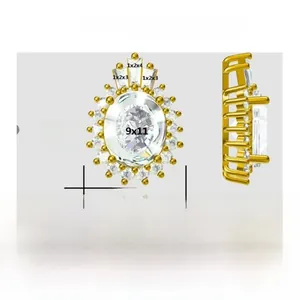 Detailed view of S925 silver crown pendant with dimensions 19mm by 13.8mm