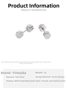 Detailed view of S925 sterling silver screw-back earring components for jewelry making