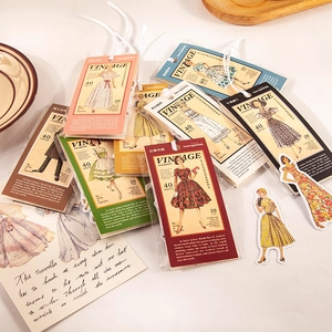 Vintage Fashion Week Washi Paper Sticker Pack Retro Figure DIY Scrapbooking Stickers For Journaling Decorative Stickers