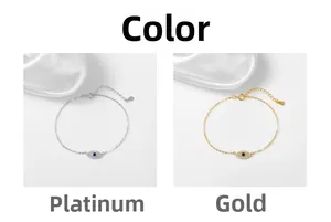 Detailed comparison of S925 sterling silver evil eye bracelets in gold and silver finishes