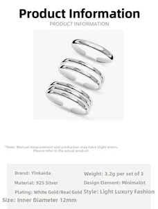 Détails de taille et matériau pour l'ensemble de bagues d'orteil en argent S925