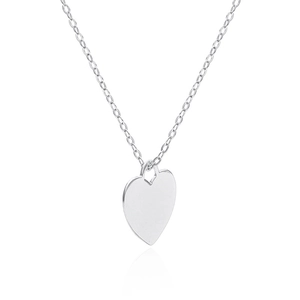 Collier Pendentif Cœur en Argent Sterling 925 Pour Femme Ras du Cou Cœur Minimaliste Poli Bijoux Cadeau Fête des Mères