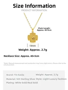 Detail showing 925 sterling silver religious cross pendant with embossed virgin mary icon