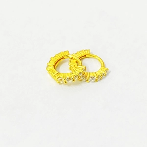 925 Sterling Silver Zirconia Huggie Hoop Σκουλαρίκια Μινιμαλιστικό Γεωμετρικό Micro Pave Μικρός Κύκλος Πόρπη Αυτιού Γυναικεία Κοσμήματα Μόδας