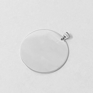 Pendentif sceau de Salomon pentagramme poli en argent avec design circulaire épuré