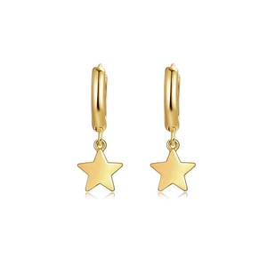 925 Sterling Silver Star Dangle Earrings For Women Minimalist Geometric Celestial Charm Hoop Drop Fashion Jewelry Gift