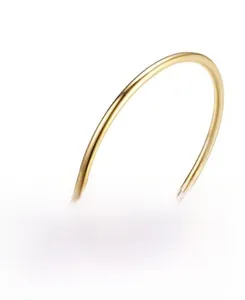 Detailed close-up of a minimalist 925 silver golden ring with a smooth polished finish