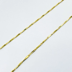 Collana minimalista in argento sterling S925 con finitura dorata lucida per donna