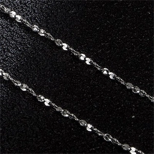 Sparkling S925 sterling silver gypsy necklace with a twisted facet cut chain design