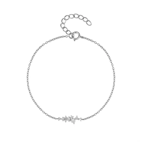 925 Sterling Silver Zirconia Bracelet For Women Minimalist Starry Sky Design Luxurious Adjustable Thin Chain Bracelet Jewelry Gift