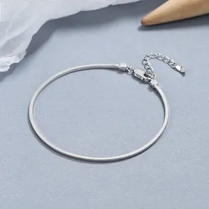 Dettaglio catena serpente in argento 925 con chiusura a moschettone ed estensione