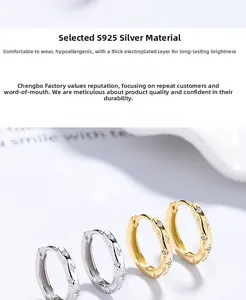 Detailed macro view of S925 sterling silver star hoop earrings with zircon stones