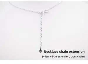 Close-up of S925 sterling silver necklace cable chain with adjustable 5cm extension