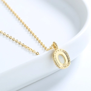 Minimalist 925 sterling silver moonstone necklace with geometric gold plated pendant