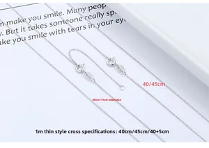 Détail de la chaîne croisée en argent sterling S925 avec fermoir et rallonge réglable