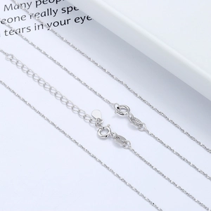 Sparkling S925 sterling silver star necklace with water wave chain and lobster clasp
