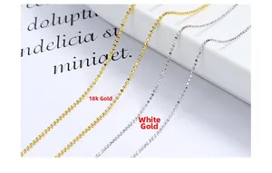 Detail of 18K gold and white gold S925 sterling silver ball chains with high-polish finish