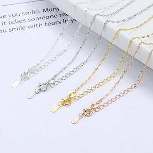 S925 sterling silver water wave chains in silver, gold and rose gold finishes