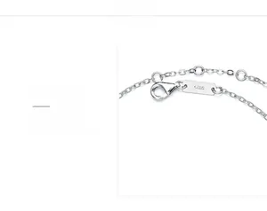 Detailed close-up of S925 sterling silver lobster clasp and adjustable extension chain