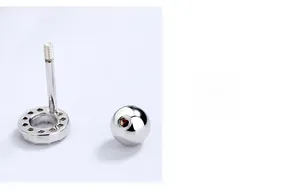 Macro detail of S925 sterling silver screw back earrings with shimmering pavé zircon stones