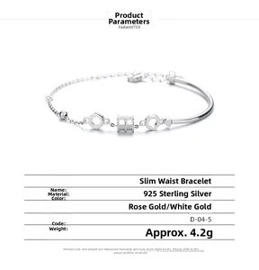 Detail of S925 sterling silver bangle with rose gold finish and cylinder pendant