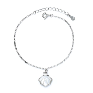 Elegant 925 sterling silver ginkgo leaf bracelet featuring white mother of pearl inlay