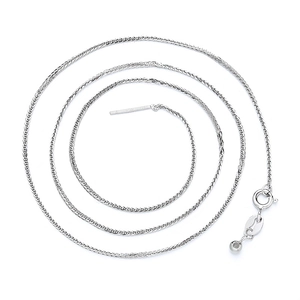 Collana a catena Chopin regolabile in argento sterling 925 con marchio e perla tonda