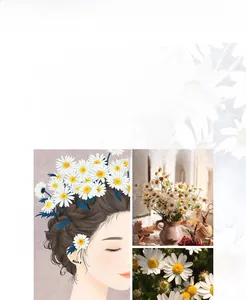 Detail of S925 sterling silver daisy earrings featuring anti-allergy plating technology