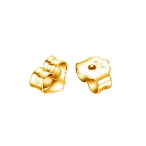 Pair of 18K gold plated S925 sterling silver butterfly earring backs with 925 hallmarks