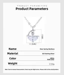Détail du pendentif lune et étoile en argent 925 avec dimensions de 11 mm et spécifications