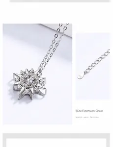 Detailed view of the S925 sterling silver chain with a 5cm adjustable extension link