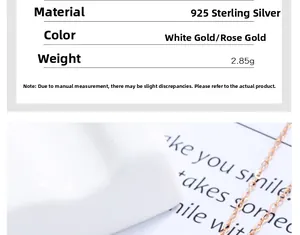 Detail view of 925 sterling silver chain available in platinum and rose gold finishes